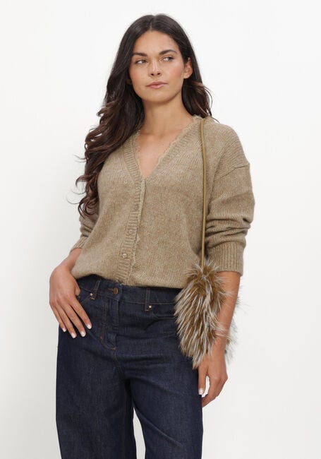 Camel LUISA CERANO Vest CARDIGAN AUS ALPAKA-MIX - large