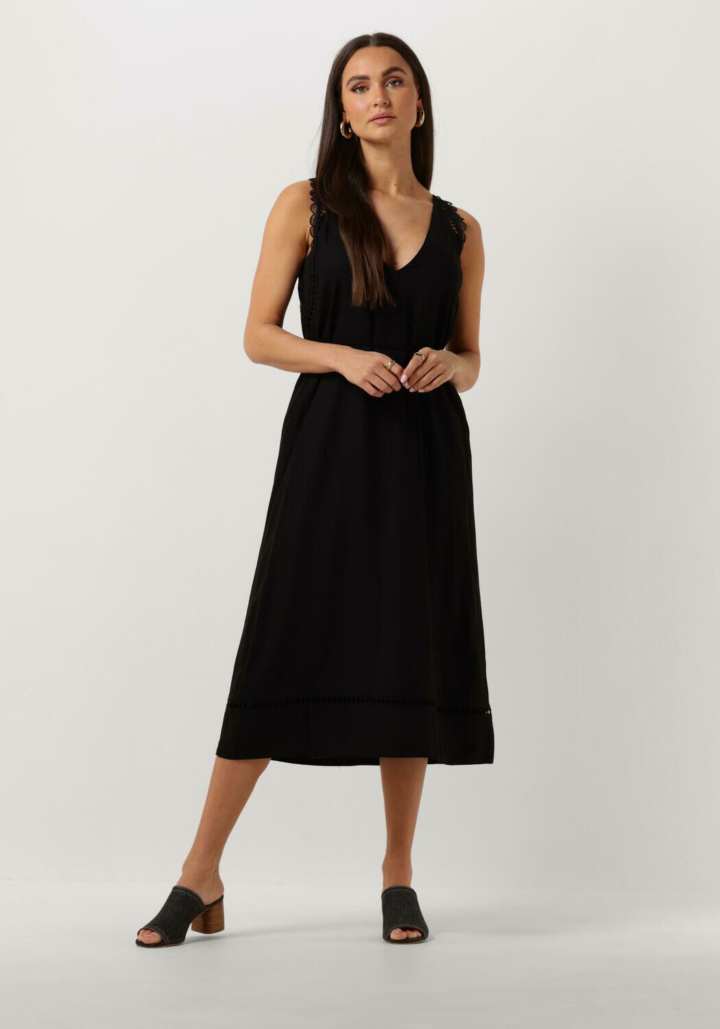 Suncoo Midi Jurk Dames Cristy, Maat: XS, Kleur: Zwart afbeelding 1