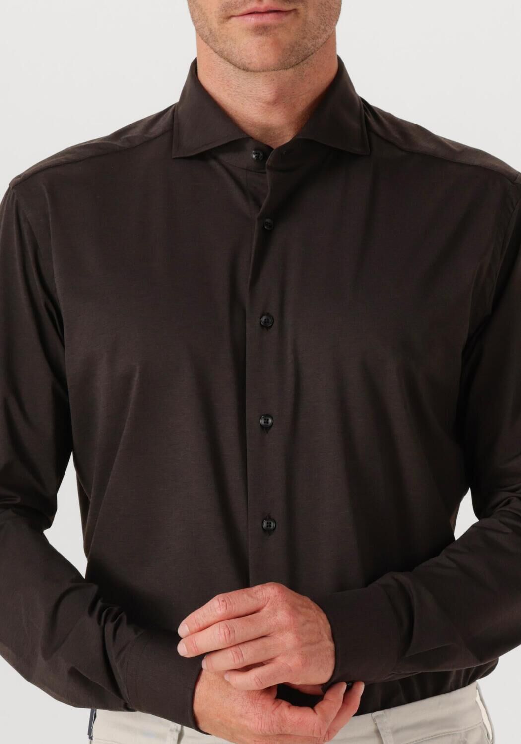 Bruine XACUS Klassieke overhemden ACTIVE SHIRT 520ML - large