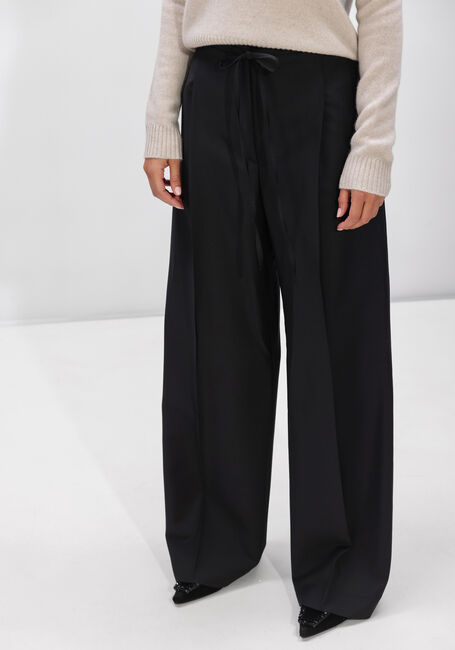 Zwarte ROHE Broeken RELAXED DRAWSTRING TROUSERS - large