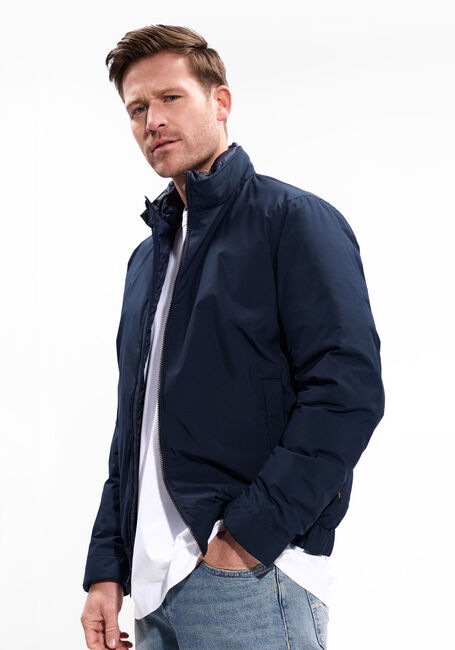 Donkerblauwe WOOLRICH Jack CLOUD LEWIS BOMBER - large