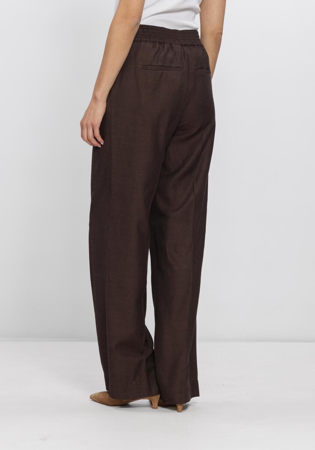 Bruine HERSKIND Broeken PINKY MIDT WAIST PANTS - large