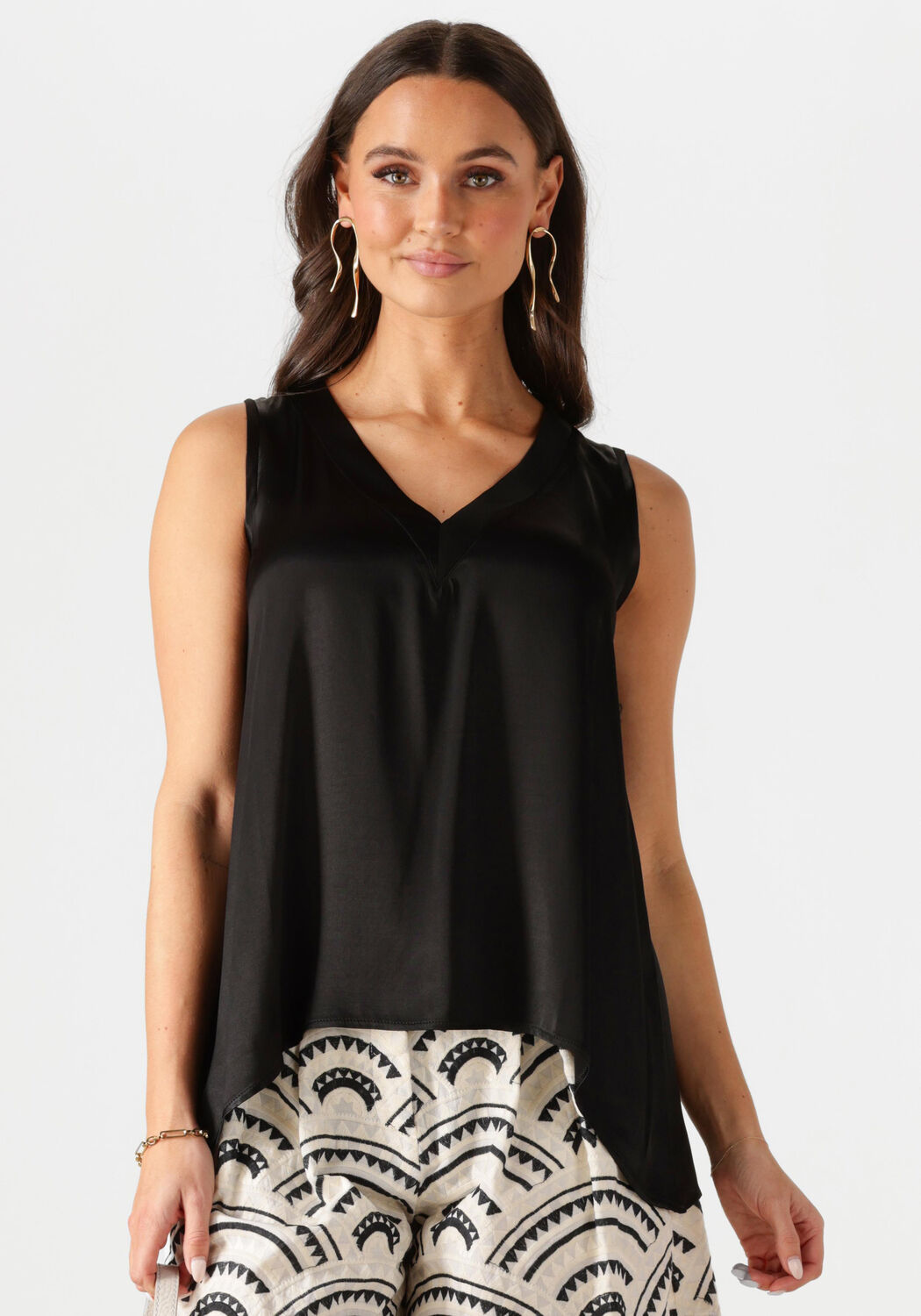 Greek Archaic Kori Top Dames 140712, Maat: XS, Kleur: Zwart afbeelding 1