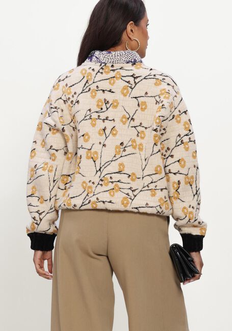 Ecru FORTE FORTE Jack CHERRY BLOSSOM JACQUARD BOMBER - large
