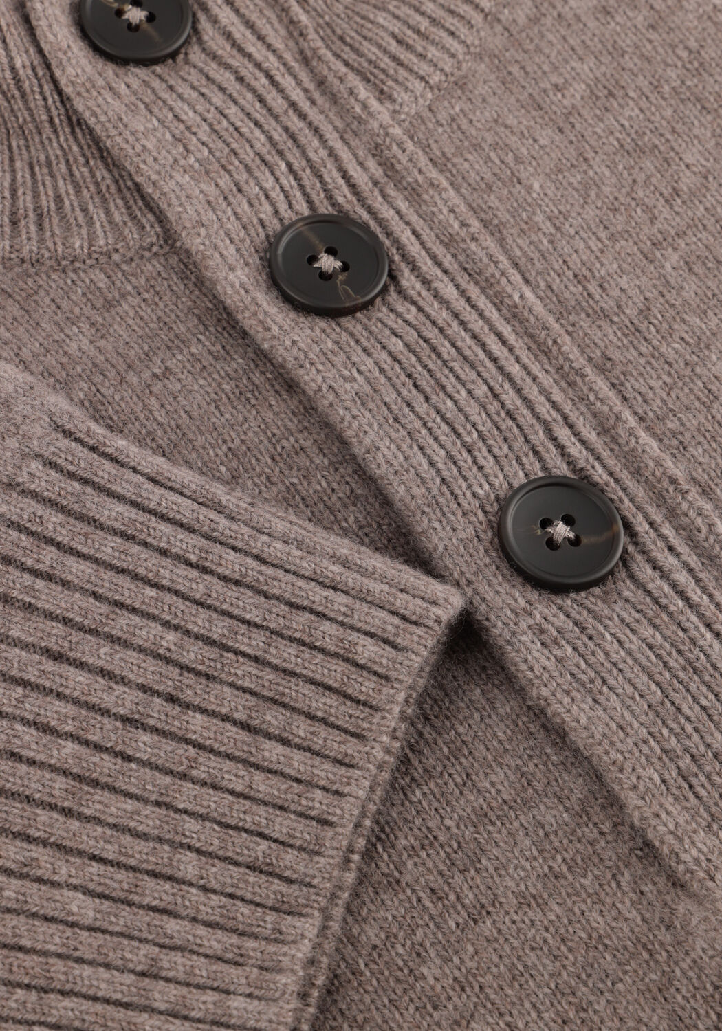 Taupe STEFANO LAURAN Trui HALF ZIP L - large