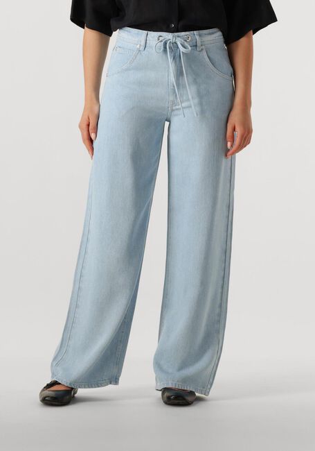 Lichtblauwe SECOND FEMALE Wijde broek IRVIN DENIM JEANS - large