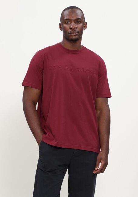 Bordeaux CANADA GOOSE T-shirt OCRA T SHIRT -LG EMB - large
