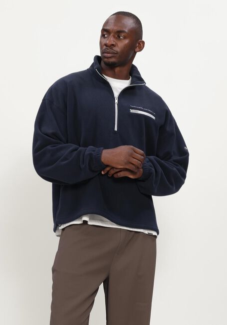 Donkerblauwe NEW AMSTERDAM SURF ASSOCIATION Sweater FLEECE HALF ZIP - large