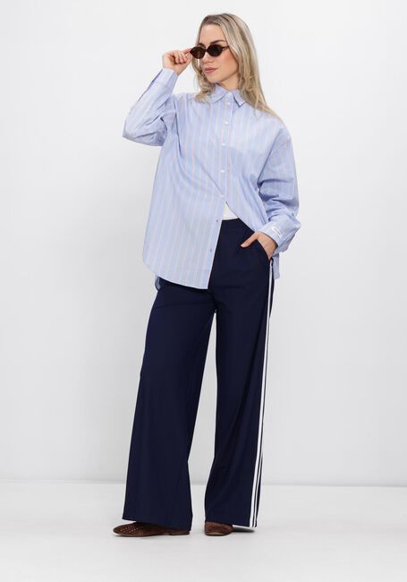 Lichtblauwe PENN & INK Blouses BLOUSE STRIPE - large