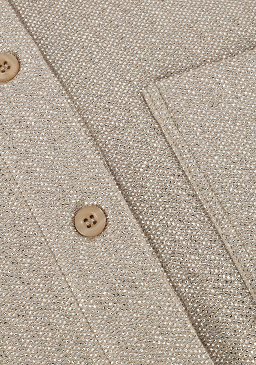 Zilveren ALIX THE LABEL Blouses LADIES WOVEN FOIL CROPPED BLOUSE - large