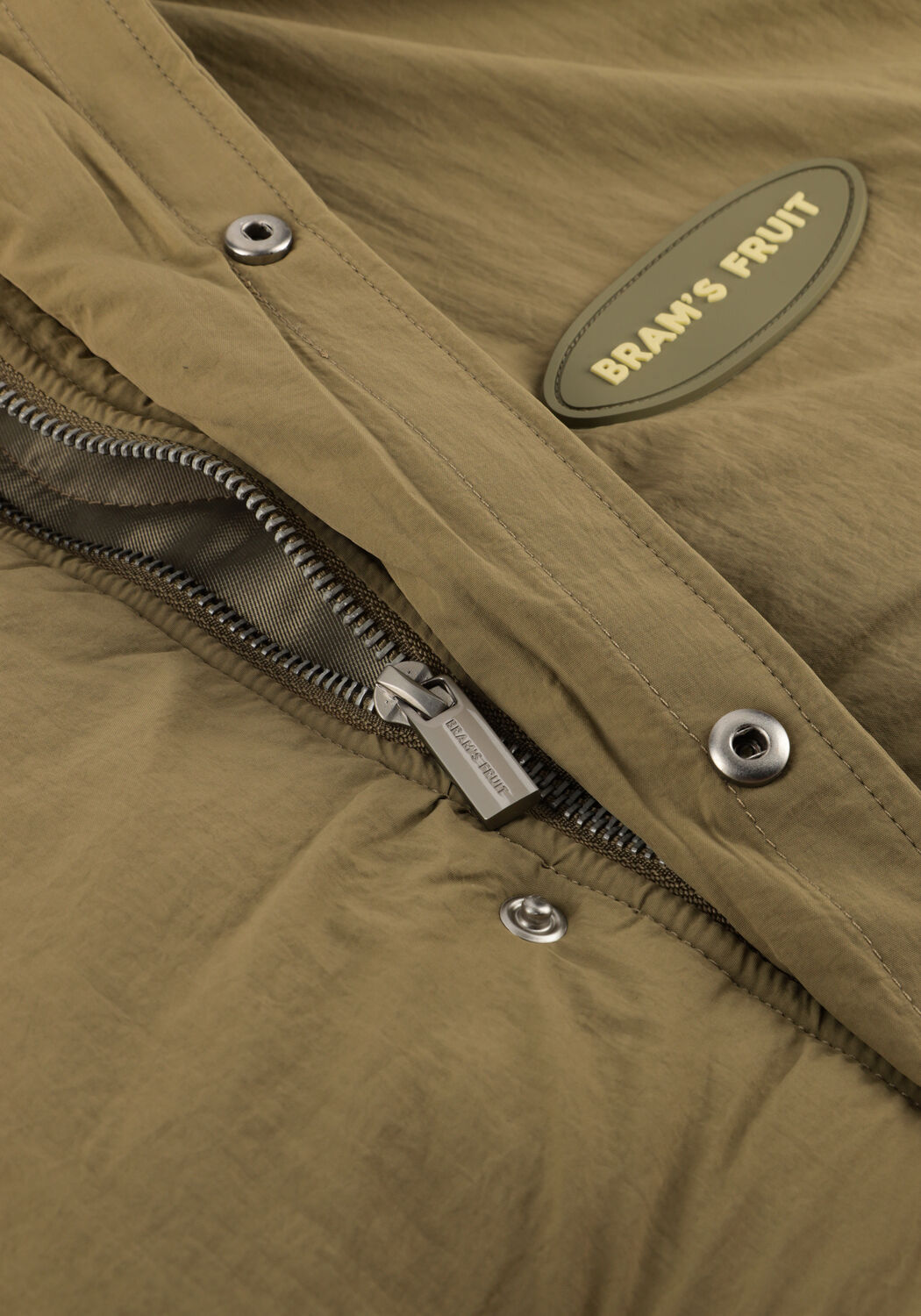 Khaki BRAM'S FRUIT Jack EMBLEM PATCH PADDED JACKET - large