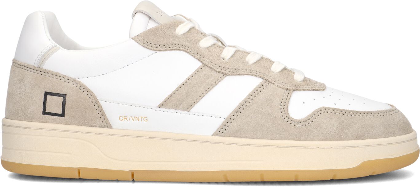 D.A.T.E Lage Sneakers Heren Court 2.0 Vintage, Maat: 41, Materiaal: Suède, Kleur: Wit