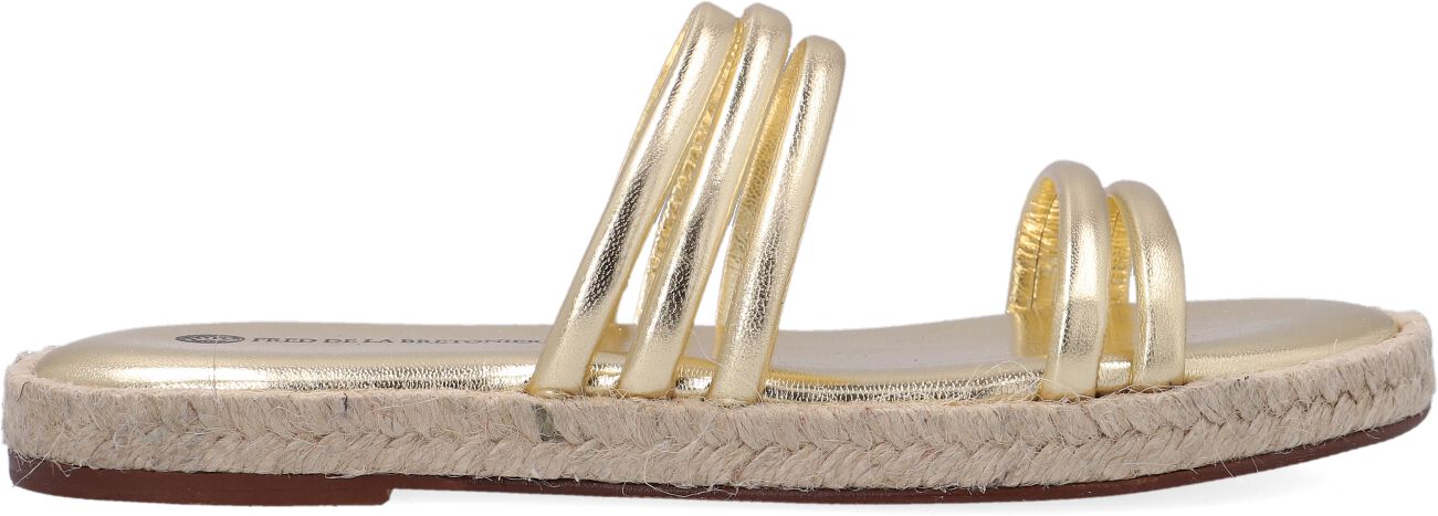 Fred de la Bretoniere Slippers
Dames 154010004, Maat: 39, Materiaal: Leer, Kleur: Goud
