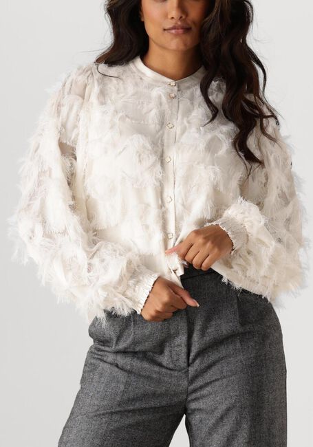 Witte SUMMUM Blouses BLOUSE FRINGE FLUFFY - large