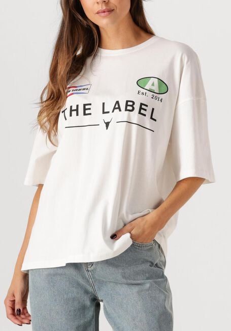 Witte ALIX THE LABEL T-shirt LADIES KNITTED RACER T-SHIRT - large