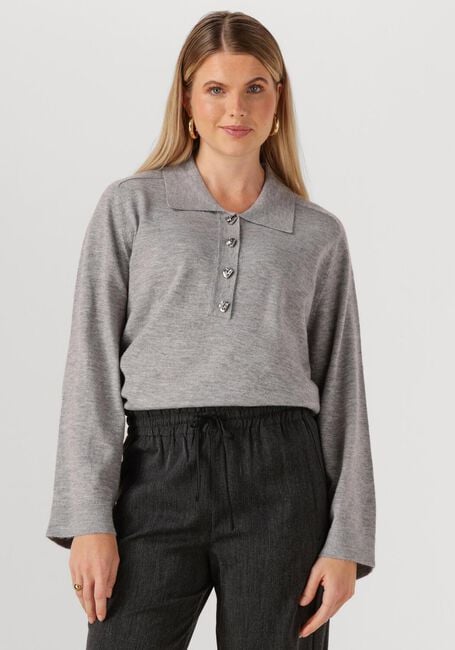Grijze CO'COUTURE Trui MILA POLO KNIT - large