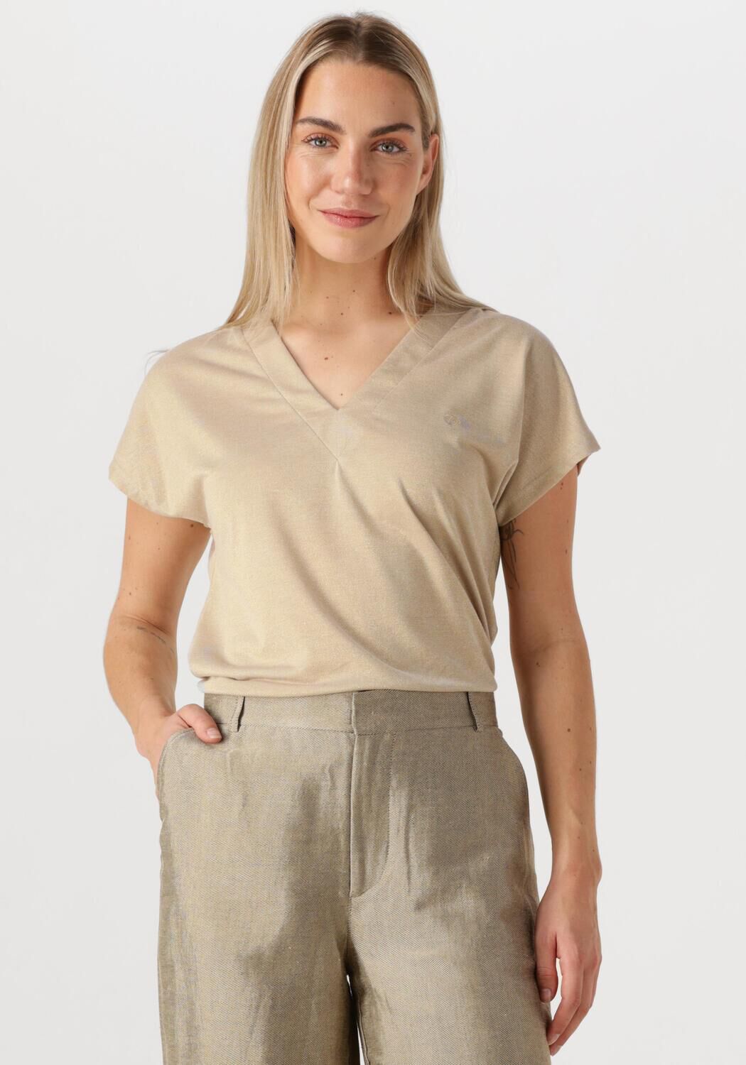 Aimee the Label T-Shirt Dames Yanni2, Maat: L, Kleur: Beige