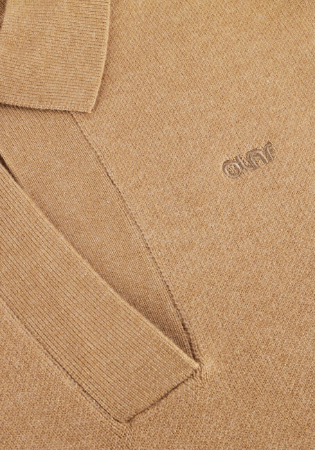 Beige OLAF HUSSEIN Top KNITTED POLO - large