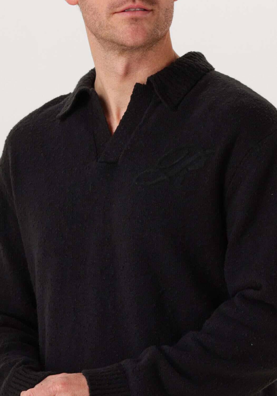 Zwarte REPRESENT Polo KNITTED POLO - large