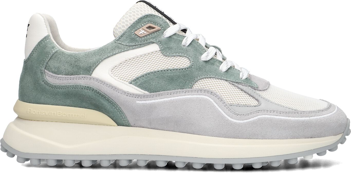 Floris van Bommel Lage Sneakers Heren Sfm-10159, Maat: 48, Materiaal: Leer, Kleur: Groen