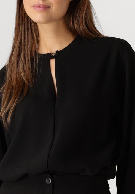 Zwarte DANTE6 Blouses THORN DRASTRING CORD TOP - large