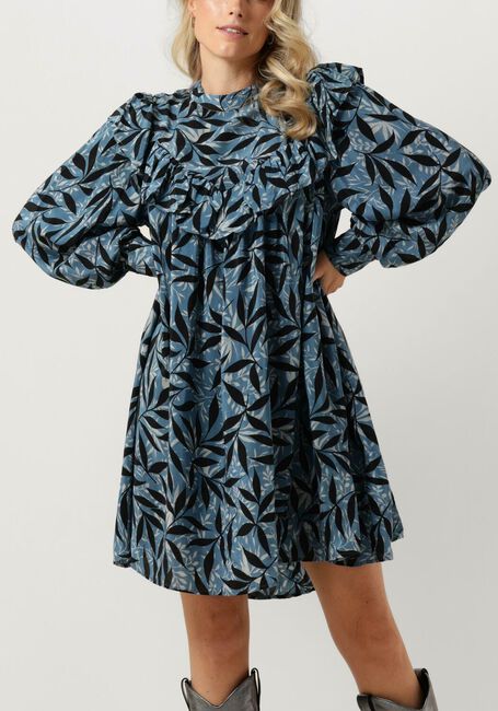 Lichtblauwe SISSEL EDELBO Mini jurk KAREN SILK DRESS - large