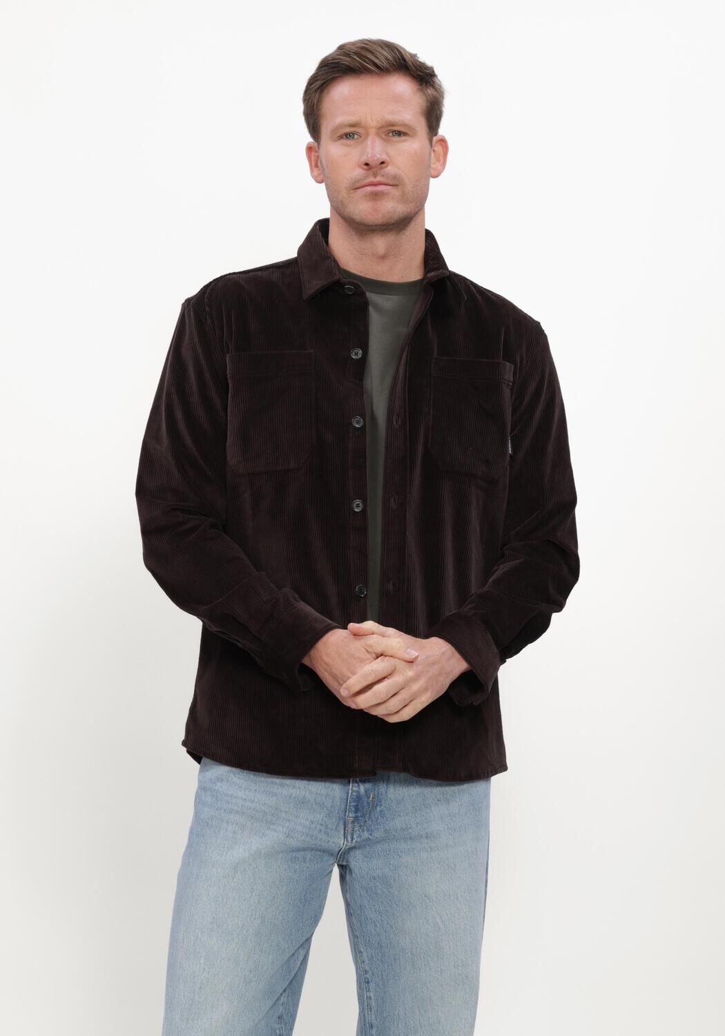 Bruine THE GOODPEOPLE Overshirt SNEWY - large