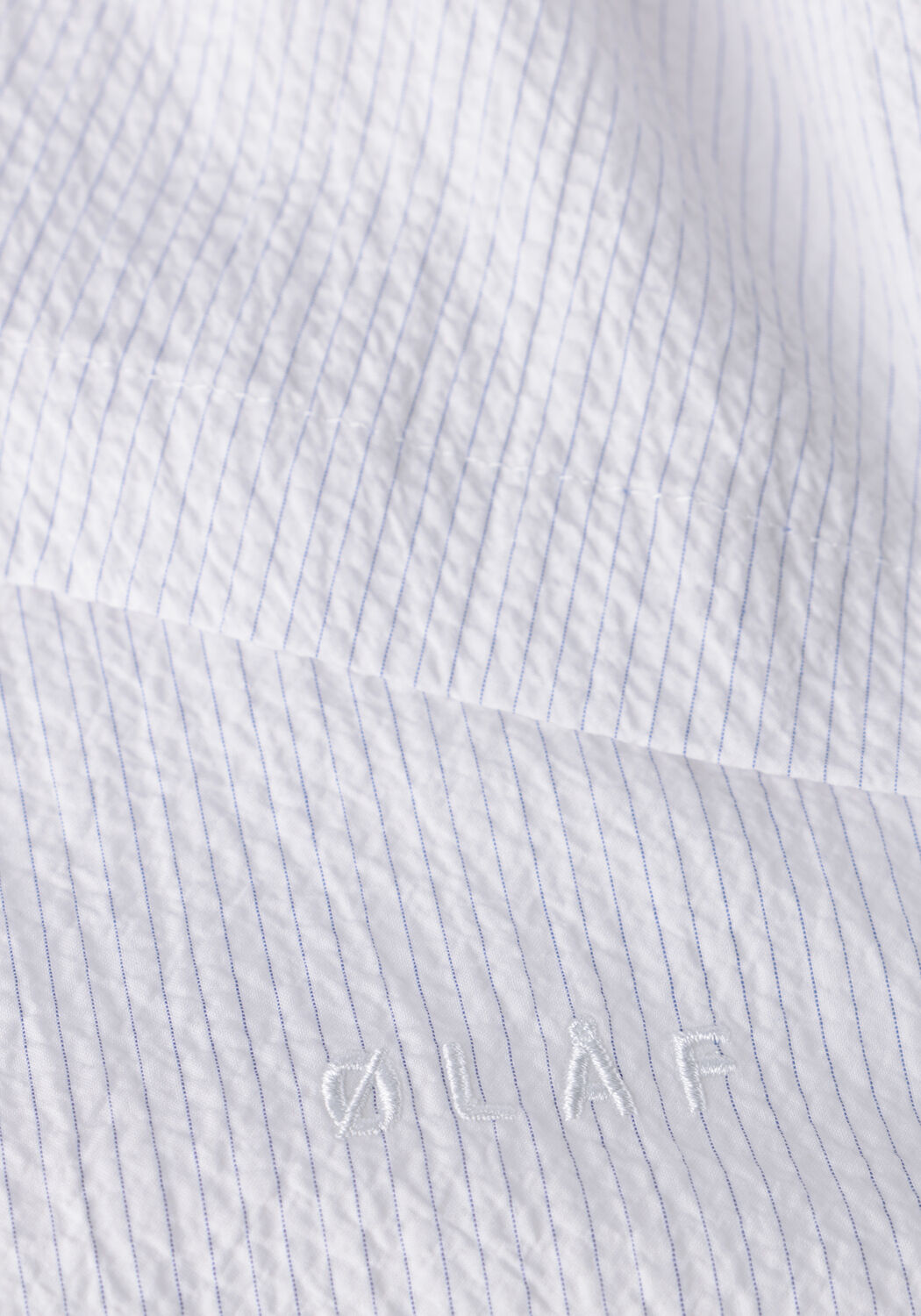 Witte OLAF HUSSEIN Casual overhemd STRIPE BOXY SS SHIRT - large