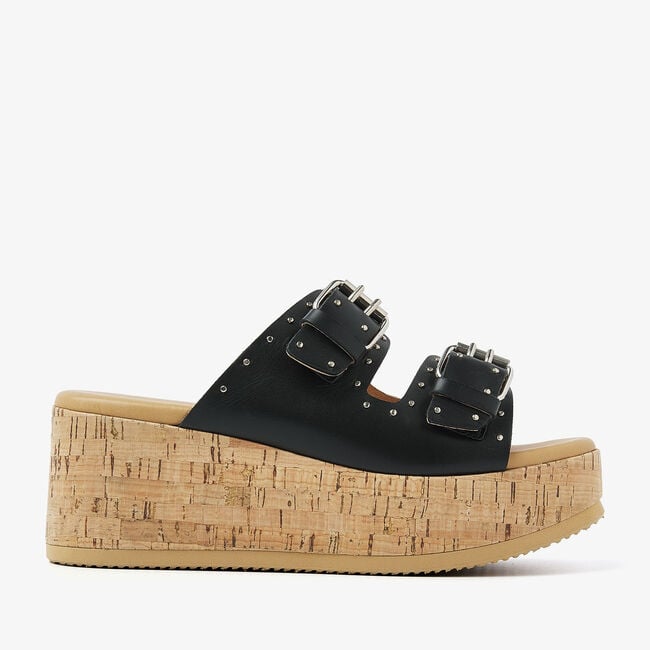 Zwarte VIA VAI Slippers SISSEL MIRA - large