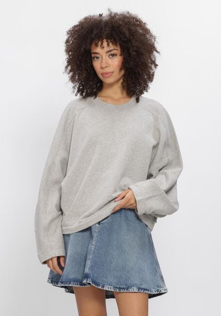 Lichtgrijze CLOSED Sweater GATHERED SWEATSHIRT - large