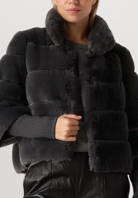 Grijze ALTER EGO Faux fur jas ROXY - large