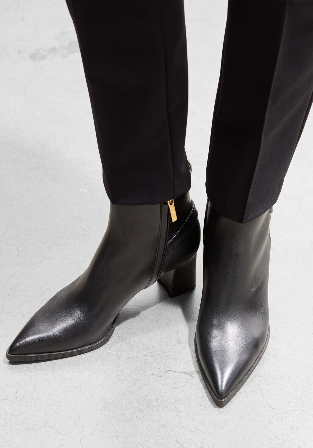 Zwarte SANTONI Enkellaarsjes 71846 - large