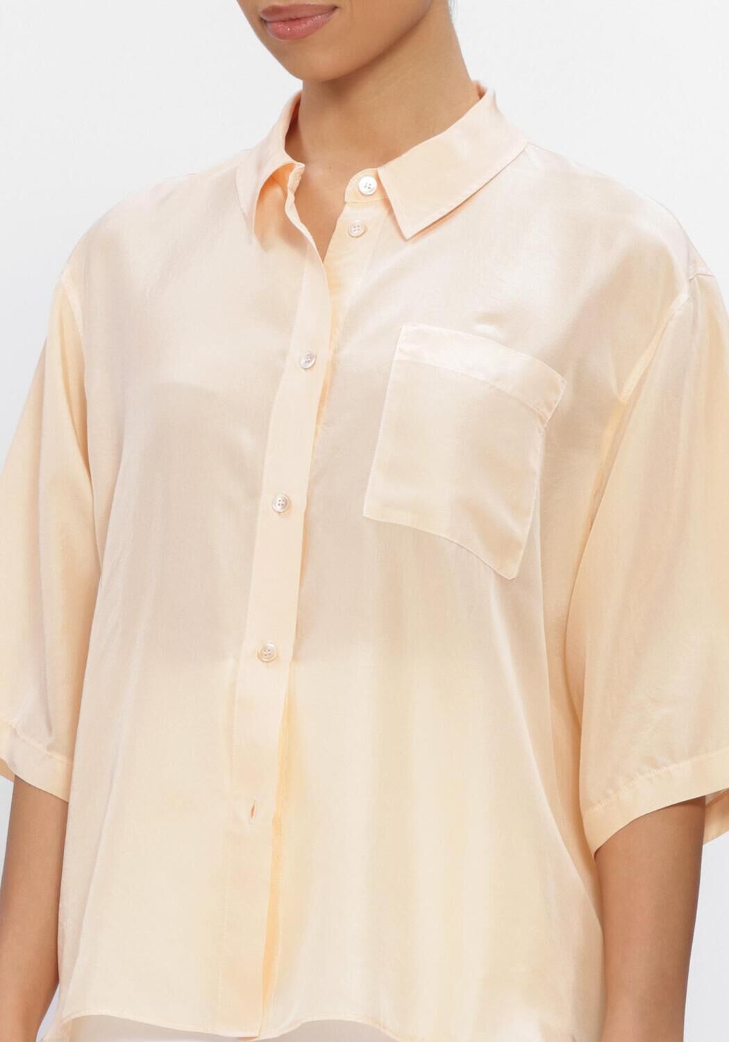 Perzik FORTE FORTE Tops & T-shirts HOBOTAI SILK HALF SLEEVE SHIRT - large