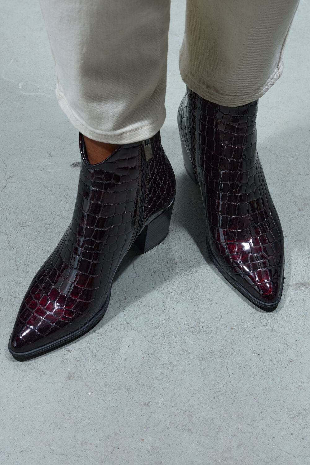 Rode LINA LOCCHI Enkellaarsjes AT 152 - large