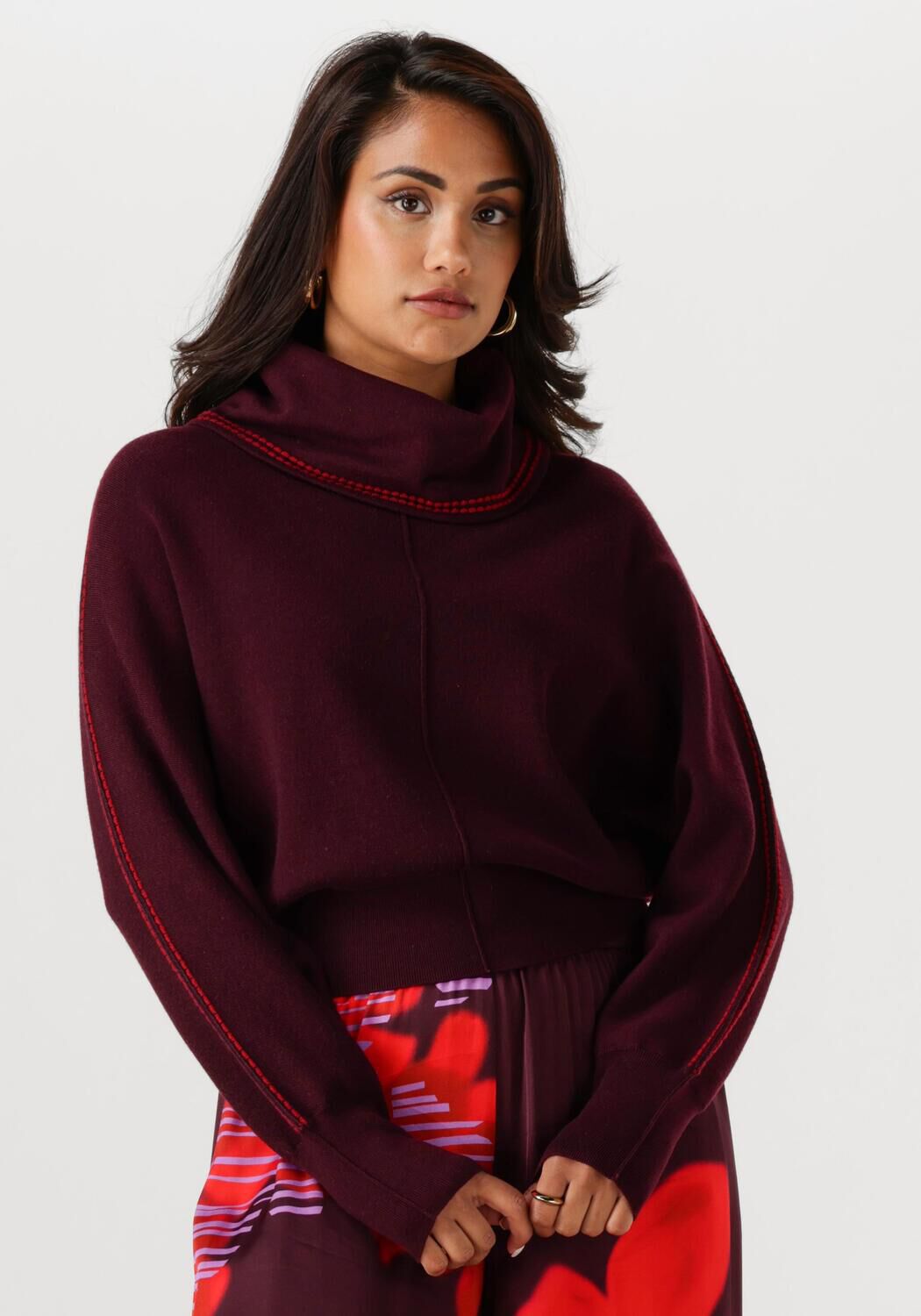 Caroline Biss Trui Dames 4241, Maat: 38, Kleur: Bordeaux afbeelding 1