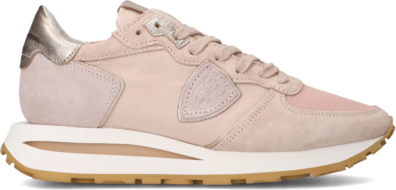 Philippe Model Lage Sneakers Dames Tropez Haute Low Woman, Maat: 37, Materiaal: Suède, Kleur: Roze afbeelding 1