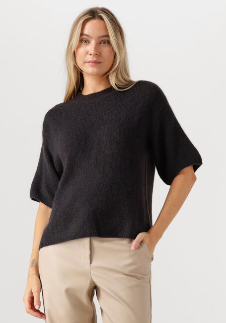 Donkergrijze SECOND FEMALE Trui WANDA KNIT O-NECK - large