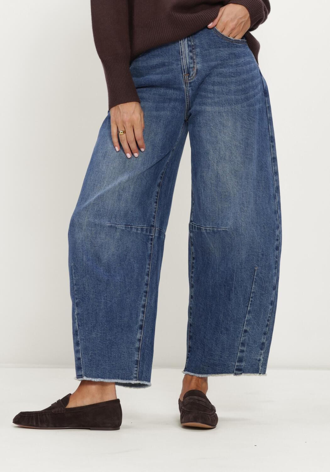 Blauwe JANICE Wide jeans BILLY - large