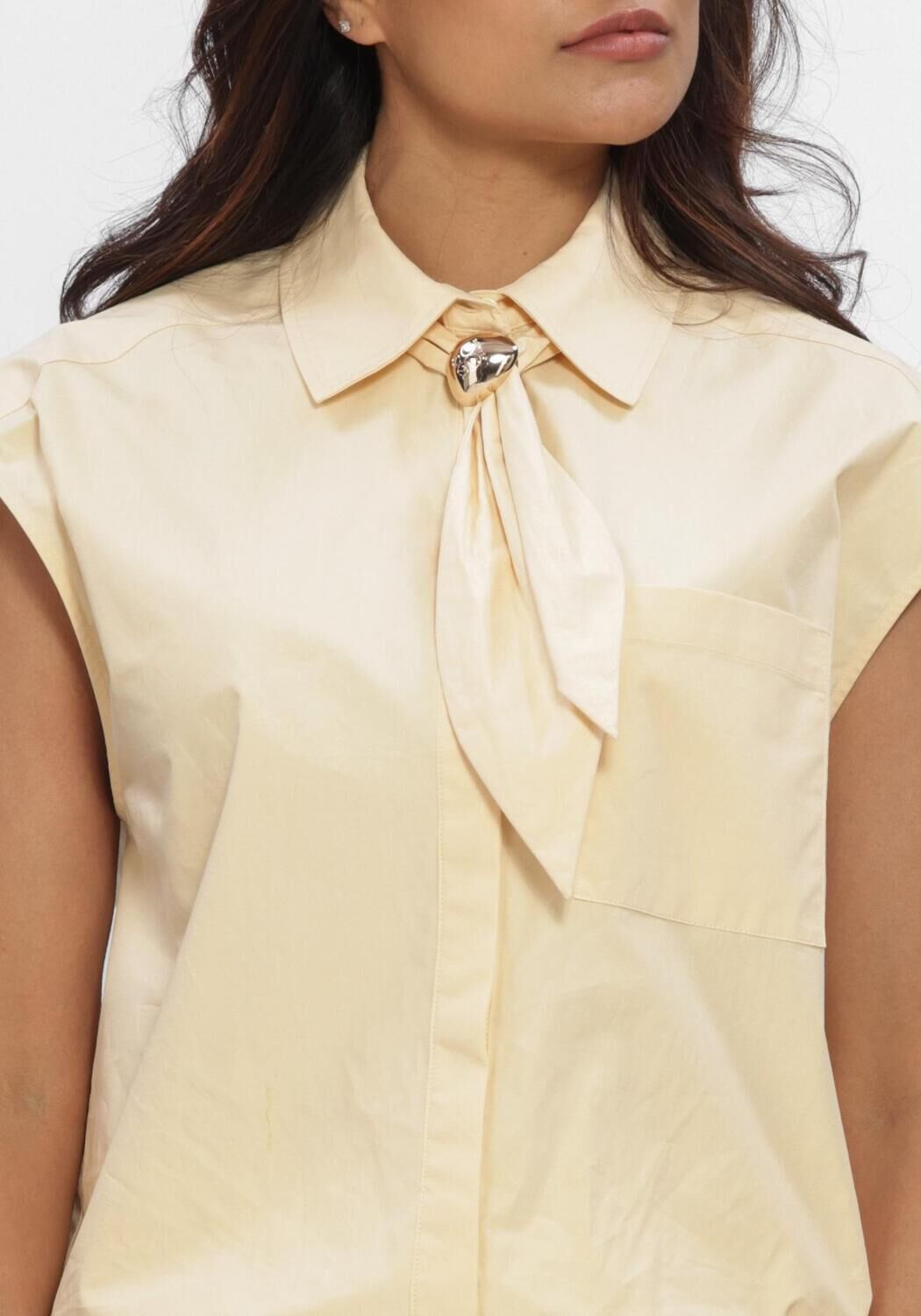 Gele DANTE6 Blouses ALCON SCARF DETAILED SHIRT - large