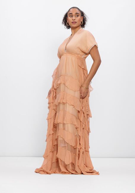 Perzik MES DEMOISELLES Maxi jurk CHARLOTTE - large