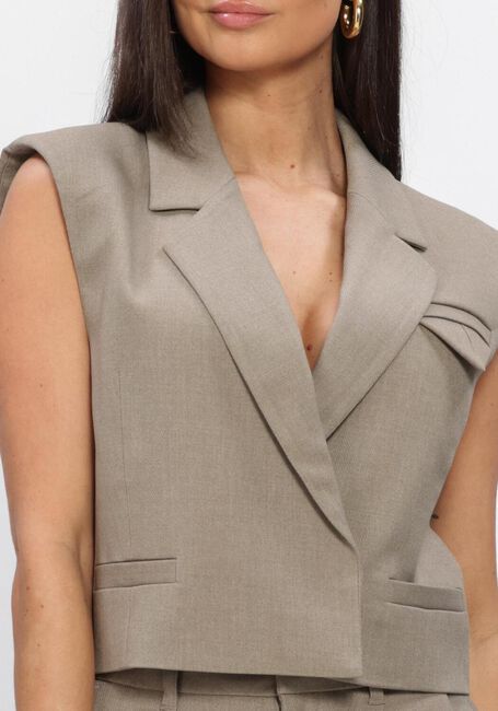 Taupe COPENHAGEN MUSE Gilet CMTAILOR-SHORT-WAISTCOAT - large