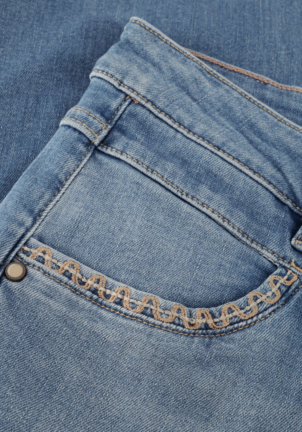 Blauwe MOS MOSH Jeans MMNAOMI SALUTE EMB. JEANS - large