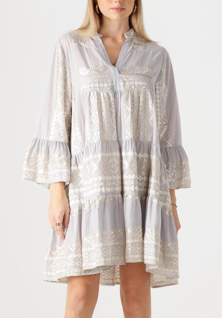 Lichtgrijze GREEK ARCHAIC KORI Mini jurk 330681 - large
