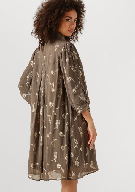 Taupe BRUUNS BAZAAR Mini jurk BBTAMMI DRESS - large