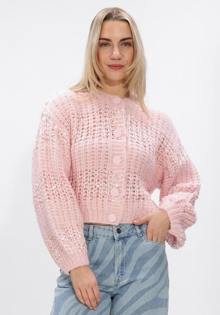 Roze DANTE6 Vest JUNA STRIPE CARDIGAN - large