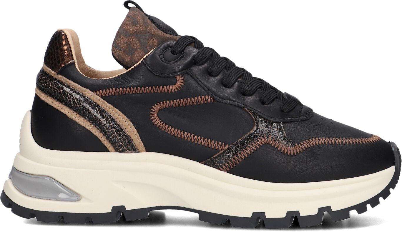 VIA VAI Lage Sneakers Dames Liz Dulce, Maat: 37, Materiaal: Leer, Kleur: Zwart