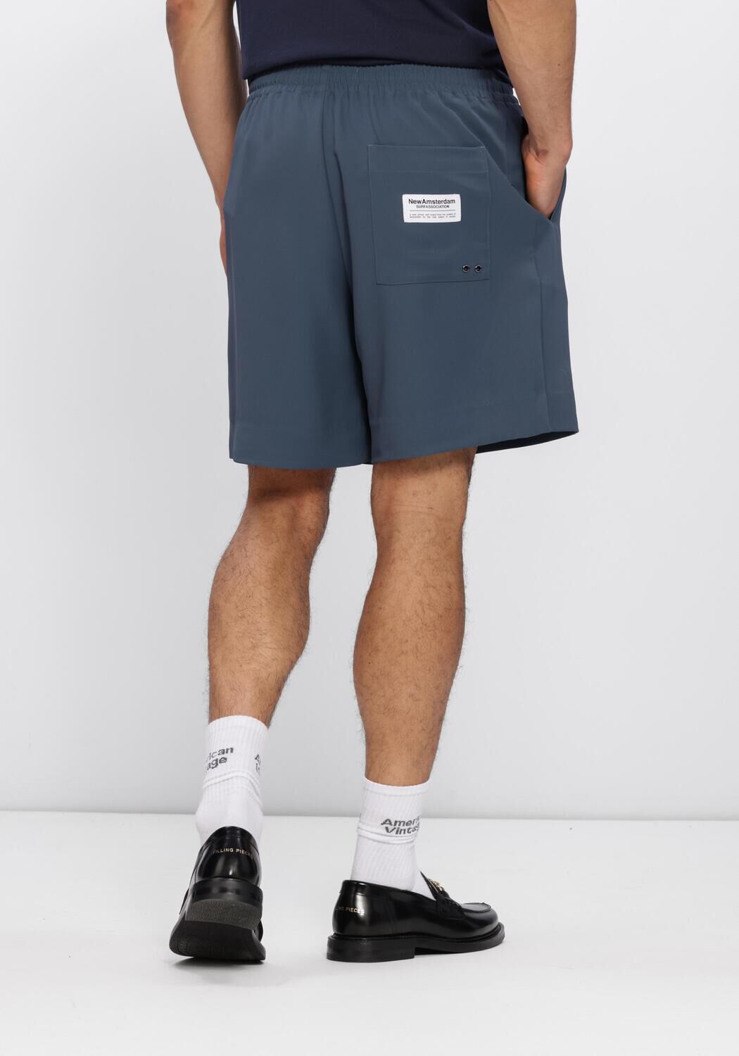 Donkerblauwe NEW AMSTERDAM SURF ASSOCIATION Korte broek WORK SHORTS - large