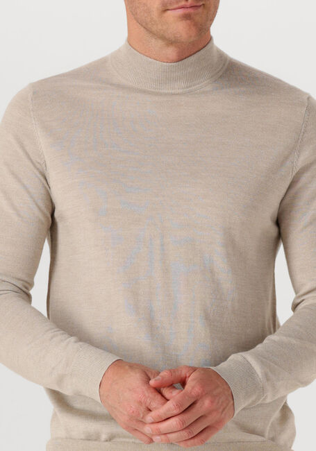 Beige PROFUOMO Coltrui PULLOVER MOCK NECK MERINO - large
