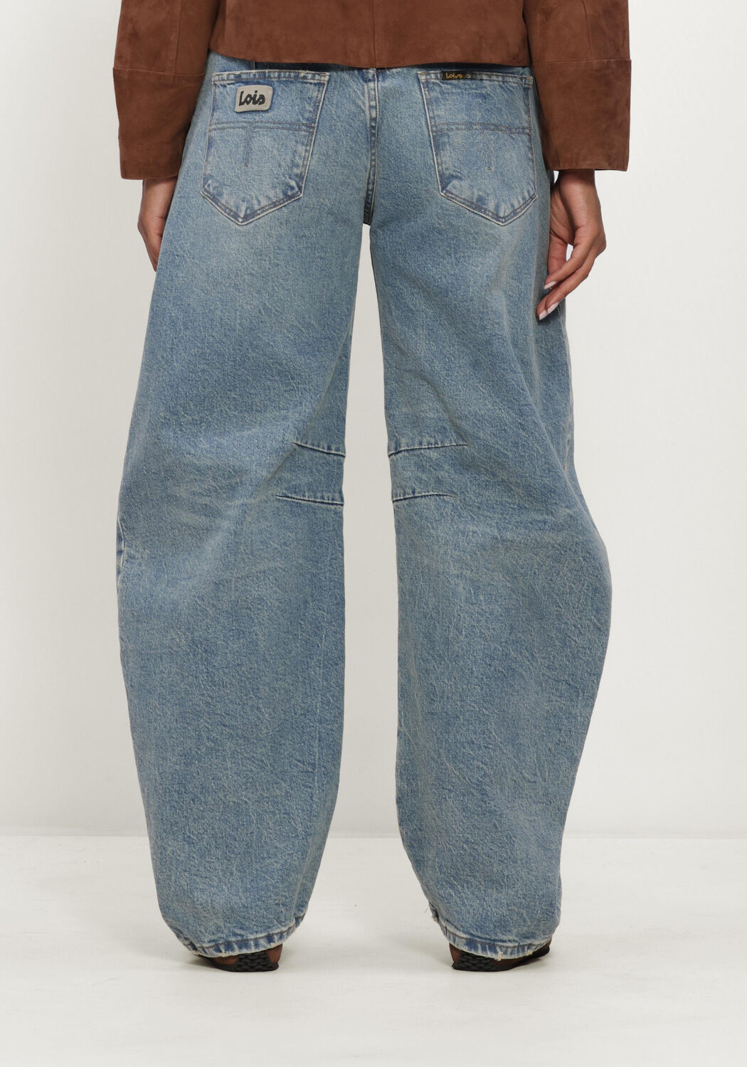 Lichtblauwe LOIS JEANS Wide jeans ALIANA - large