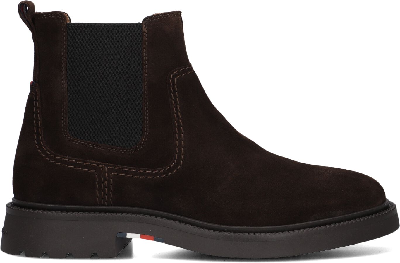 Tommy Hilfiger Chelsea Boots Heren Hilfiger Comfort Chelsea, Maat: 40, Materiaal: Suède, Kleur: Bruin